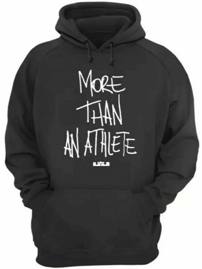Pre-owned Nike  Dri-fit Lebron James More Than An Athlete Hoodie Black