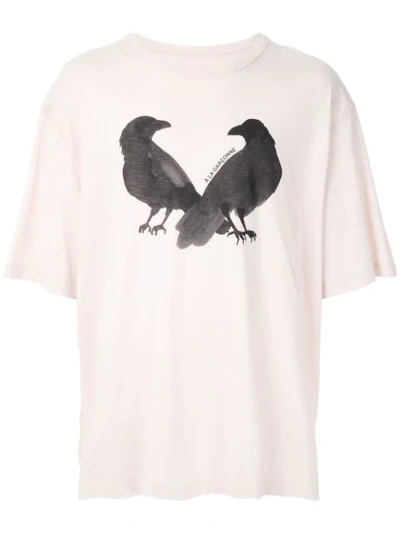 À La Garçonne + Hering Birds 2 Oversized T-shirt In Pink