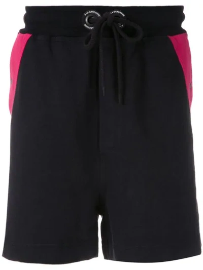 À La Garçonne + Hering Stripe Track Shorts In Black