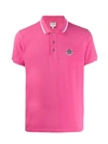 Kenzo Tiger Embroidery Polo Shirt In Pink