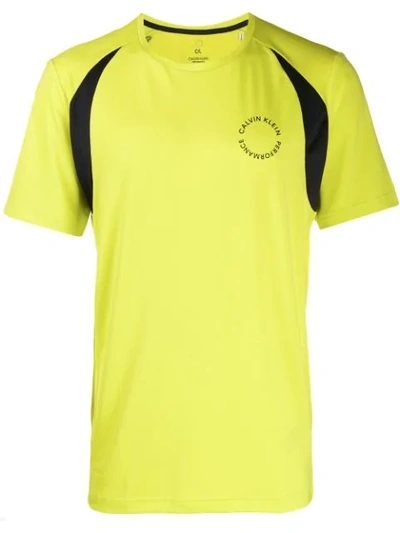 Calvin Klein Logo Sports T-shirt In Yellow