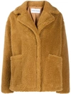 Stand Studio Oversized Teddy Bear Jacket In Neutrals