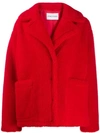 Stand Studio Oversized Teddy Bear Jacket In Red