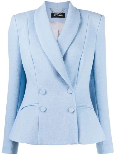 Styland Shawl Lapel Blazer In Blue