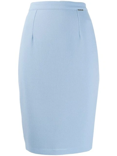 Styland Fitted Pencil Skirt In Blue