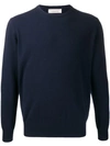 Laneus Round Neck Jumper In Blue