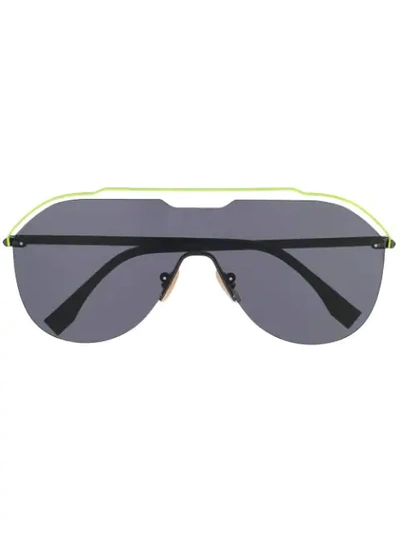 Fendi Aviator Frame Sunglasses In Grey