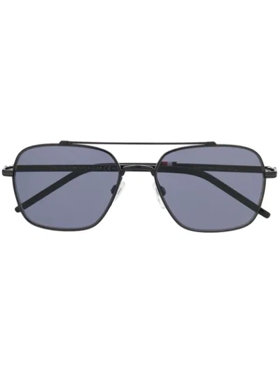 Tommy Hilfiger Flag Logo Sunglasses In 807ir Black