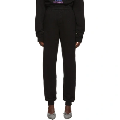 Vetements Tapered Cotton-jersey Trackpants In Black