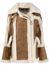 Nicole Benisti Montaigne Metallic Shearling And Shell-down Coat In Brown