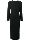 Emilio Pucci Notch Neck Stretch Fitted Dress In Black