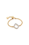 Monica Vinader Riva Mini Kite Sterling Silver Diamond Friendship Ring In 18 Ct Rose Gold