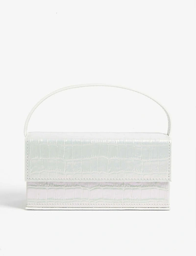 L'afshar Ida Medium Croc-embossed Acrylic Clutch Bag