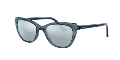 Vogue Eyewear Sunglasses, Vo5293s 53 In Azure Mirror Gradient Black