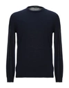 Zanone Sweaters In Dark Blue