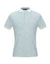 Zanone Polo Shirts In Sky Blue