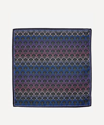 Liberty London Dusk Iphis 45 X 45cm Silk Twill Scarf In Purple