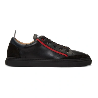 Thom Browne Sneakers In Black Suede And Leather