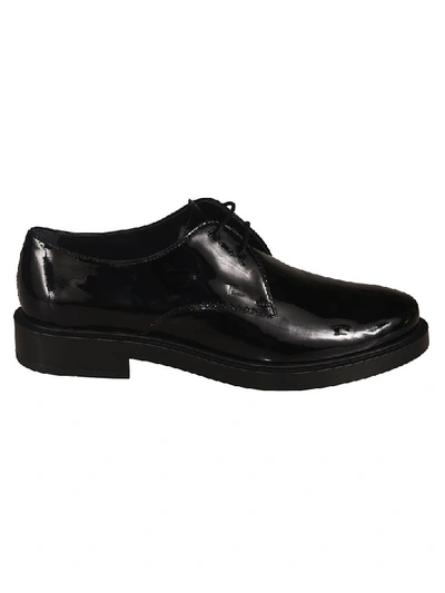 Tod's Classic Glossy Derby Shoes In Black