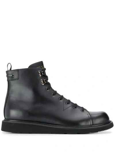 Car Shoe Light Casual Laced-up Boots In Black