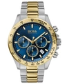 Hugo Boss Men's Chronograph Hero Two-tone Stainless Steel Bracelet Watch 43mm In Two Tone