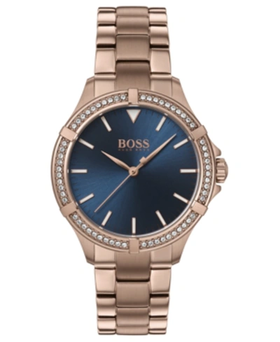 Hugo Boss Women's Mini Sport Carnation Gold-tone Stainless Steel Bracelet Watch 32mm Women's Shoes In Rose Gold