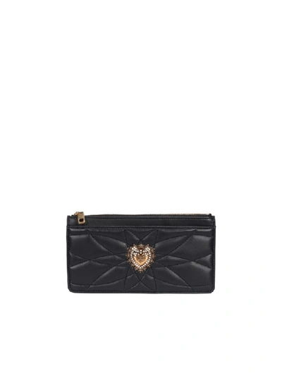 Dolce & Gabbana Devotion Card Holder In Black