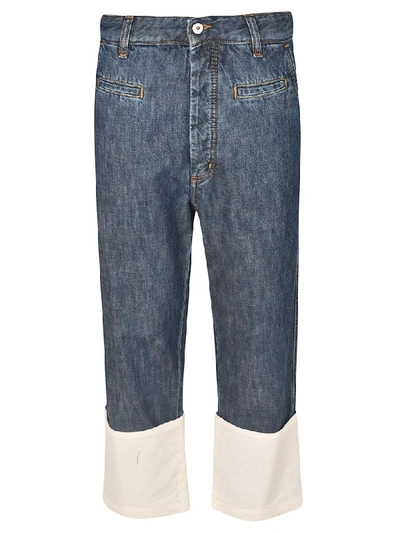 Loewe Cropped Length Jeans In Blue