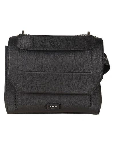 Lancel Logo Shoulder Bag In Black
