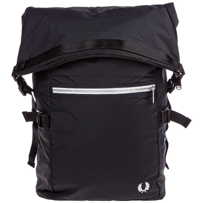 Fred Perry Men's Rucksack Backpack Travel In Black