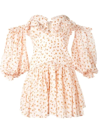 Acler Linton Floral Print Dress In Pink