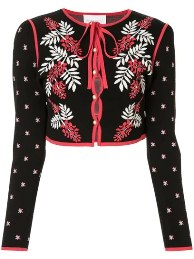 Alice Mccall Floral Lady Day Cardigan In Black