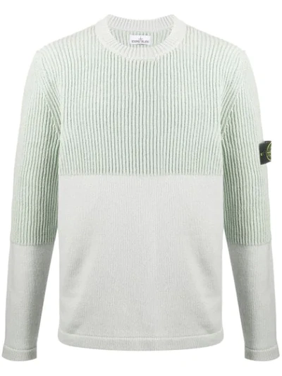 Stone Island Logo Patch Sweatshirt In Green