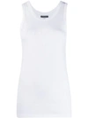 Ann Demeulemeester Slogan Print Tank Top In White