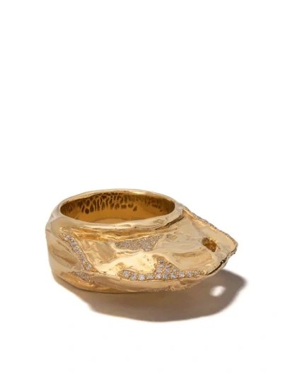 Patcharavipa 18kt Yellow Gold Boldi Tushroom Diamond Ring