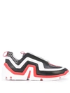 Pierre Hardy Vibe Sneakers In Multi Black/red