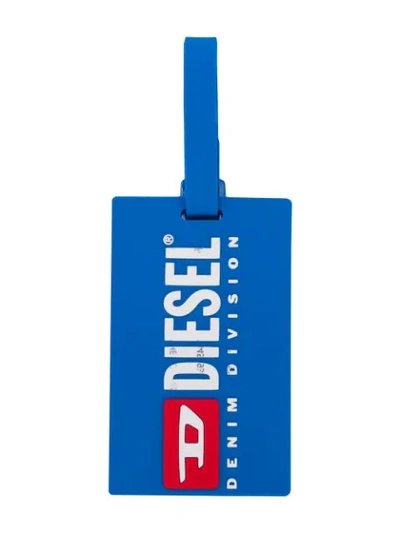 Diesel Logo Luggage Tag In Blue