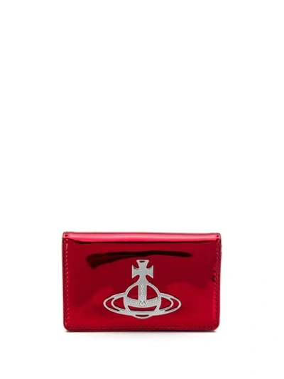 Vivienne Westwood Logo Plaque Wallet In Red
