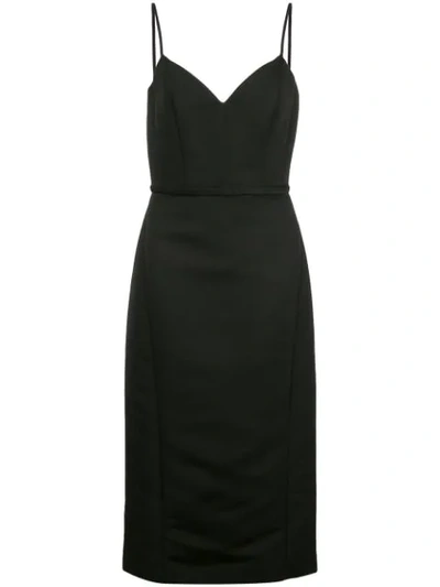 Amsale Strappy Dress In Black