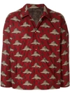 Undercover All Over Logo Print Jacket In Red