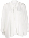 Givenchy Pussycat Bow Long-sleeved Blouse In White