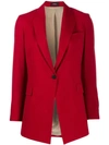 Theory Long Cutaway-front Blazer In Red