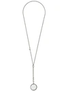 Ann Demeulemeester Crystal Pendant Necklace In Silver