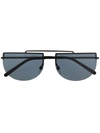 Marc Jacobs Rimless Tinted Sunglasses In Black