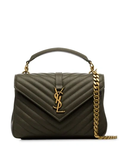 Saint Laurent Medium College Shoulder Bag In Green