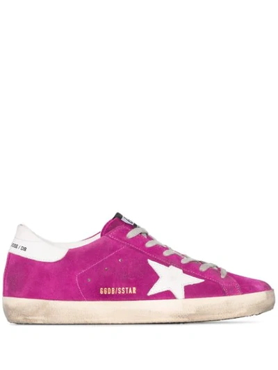 Golden Goose Superstar Low Top Sneakers In Purple