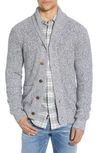 Faherty Marled Cotton & Cashmere Cardigan In Light Grey Rag