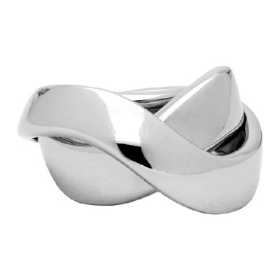 Balenciaga Silver Twirl Ring