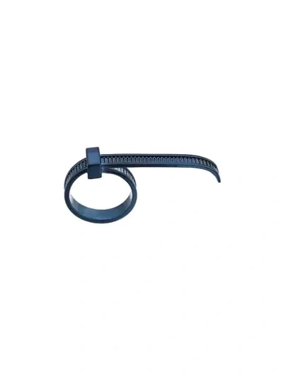 Ambush Cable Tie Ring In Blue