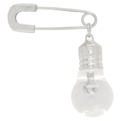 Ambush Lightbulb Embellished Brooch In Silver